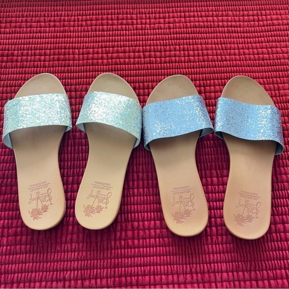 Jellypop Shoes - Jellypop Glittery Gold and Silver Sandals